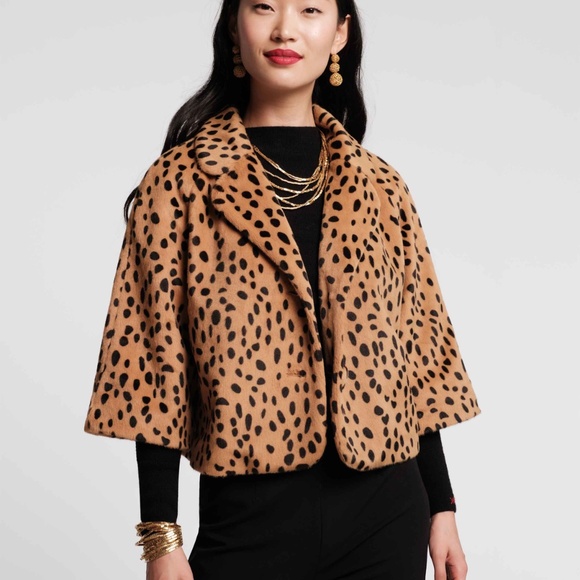 Blaine Jacket - Cheetah Faux Fur Brown - Picture 3 of 7